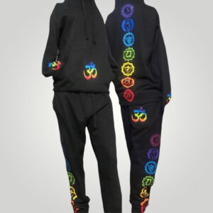 Spiritual 7 Chakra Sweatsuit, Yoga Sweatsuit Unisex, Spiritual Gifts, Yogi Gift, Chakra Symbols, Sweatsuit, Mindfulness, Positivity Hoodie & Pants with 7-Chakeas Symbols