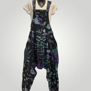 Bohemian Tie-Dye Ethnic Funky, Hippie, Festivals, Drop Crotch Jumpsuit