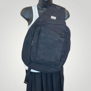 Hemp Cross Body Back Black Packs