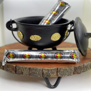7-Chakras Large Metal Charcoal Incense Burner