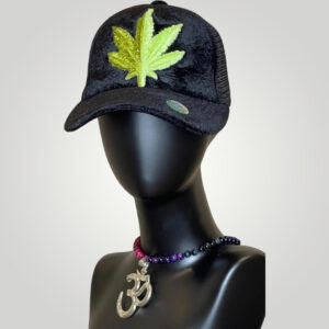 Marijuana Suede Snapback Cap