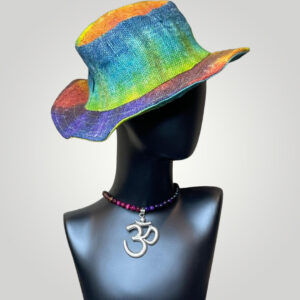 Rainbow Tie-Dye Hemp Hippy Hat