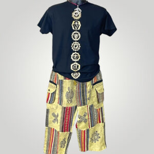 Namaste Fashionable Unisex Patchwork Handmade Hemp  Hippie Shorts