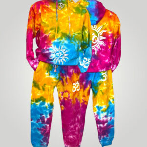 Tie-Dye Glow-in-The-Dark Unisex Sweatsuit with OM Symbols