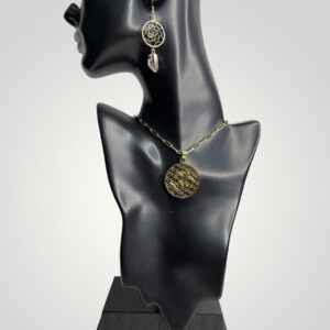 Om Coin Charm with Chain