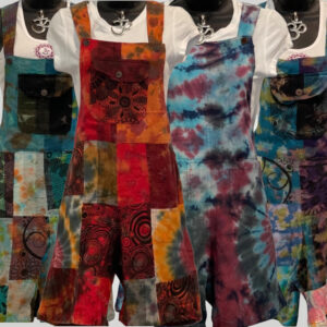 Harem Tie-Dye, Summer Collection, Hippy Short Overalls
