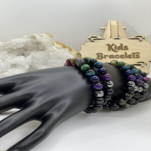 Kids 7-Chakras Tigers Eye & Gold Obsidian with Charm