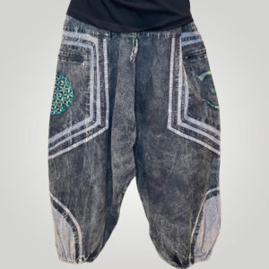 Harem Unisex Drop Crotch Trouser with Large Pockets & OM Symbols