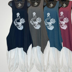 Lightweight Long Loose Sleeveless Summer Tops