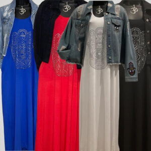 Hamsa Hand Symbols Long Cozy, Summer, Tank Top Dress with Pockets