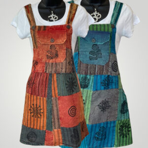 Women's Tie-Dye Patchwork Baby Doll Dress