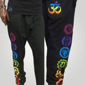 Spiritual 7 Chakra Sweatpants, Yoga Sweatpants Unisex, Spiritual Gifts, Yogi Gift, Chakra Symbols Sweatpants, Mindfulness Sweatpants, Positivity Hoodie with 7-Chakeas Symbols